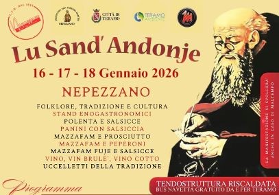 Tradizione, musica e gastronomia per Sant’Antonio Abate a Nepezzano. Previste Navette gratuite e tensostruttura