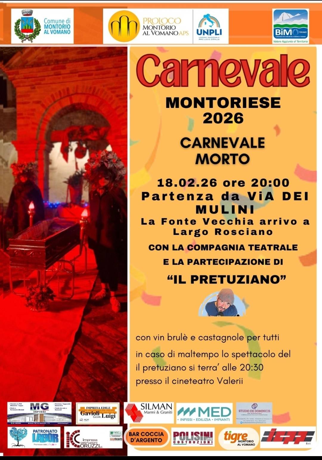 (Video)Carnevale Morto di Montorio: satira e tradizione in piazza