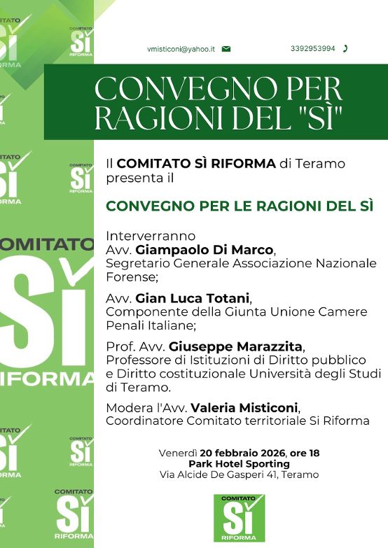 le ragioni del Sì: A Teramo il convegno sulla riforma costituzionale