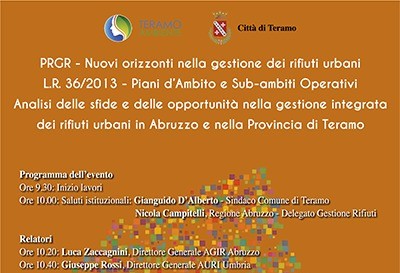 Gestione rifiuti ed economia circolare: convegno alla Biblioteca Delfico promosso dalla TEAM e dal Comune