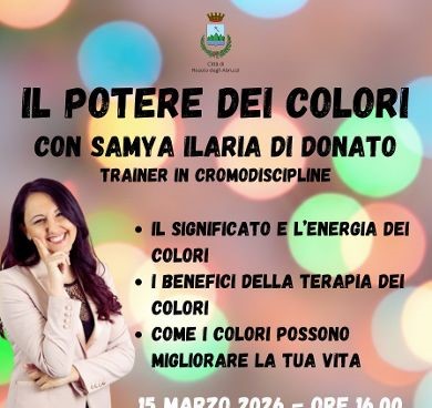 Roseto. Benessere e frequenze cromatiche: evento alla Biblioteca Civica il 15 marzo
