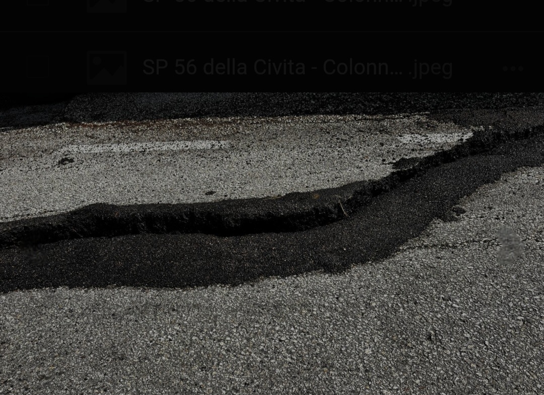 ​Dissesto sulla provinciale 56 a Colonnella: scatta la chiusura al traffico in località Civita