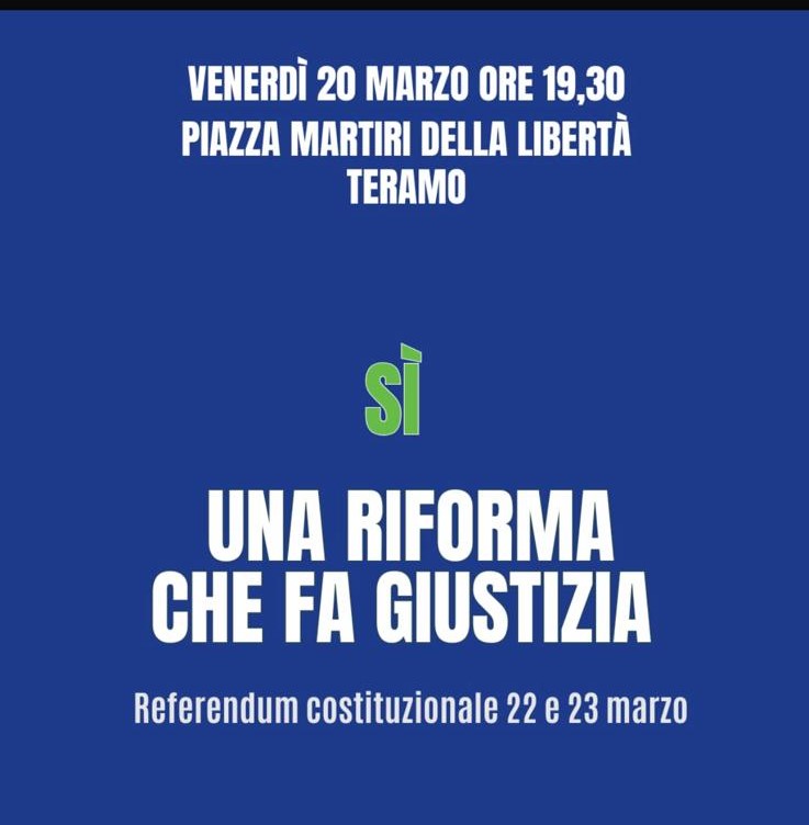 Referendum: Fronte del SÌ: stasera a Teramo il comizio conclusivo