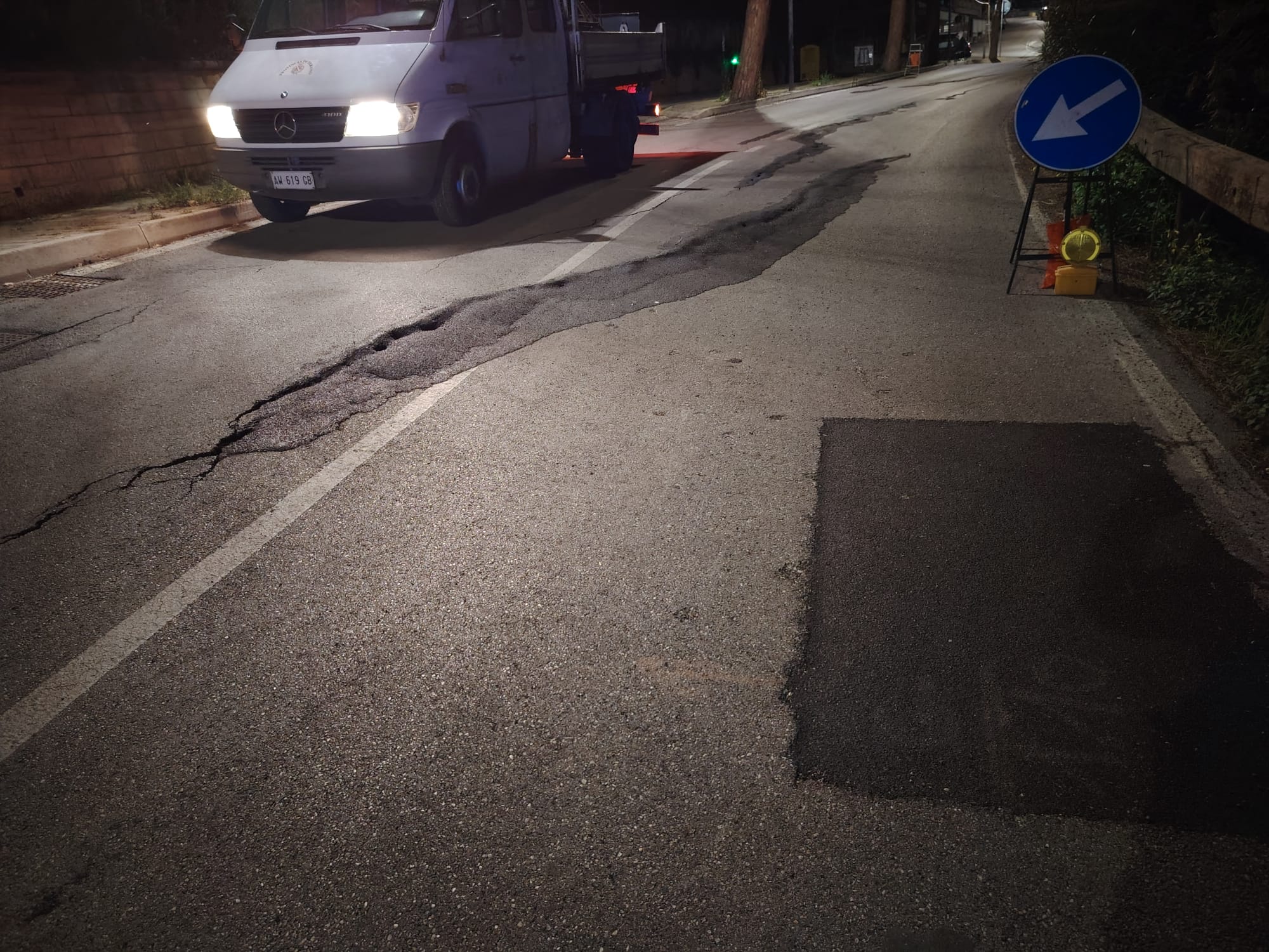 Silvi, chiuso un tratto della provinciale 29/B per rischio idrogeologico