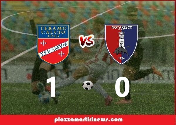 Teramo vs Notaresco 1-0. Ai biancorossi il Derby del ritorno