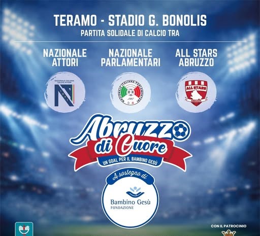 A Teramo si scende in campo per la solidarietà: Un Goal per la Fondazione Bambino Gesù