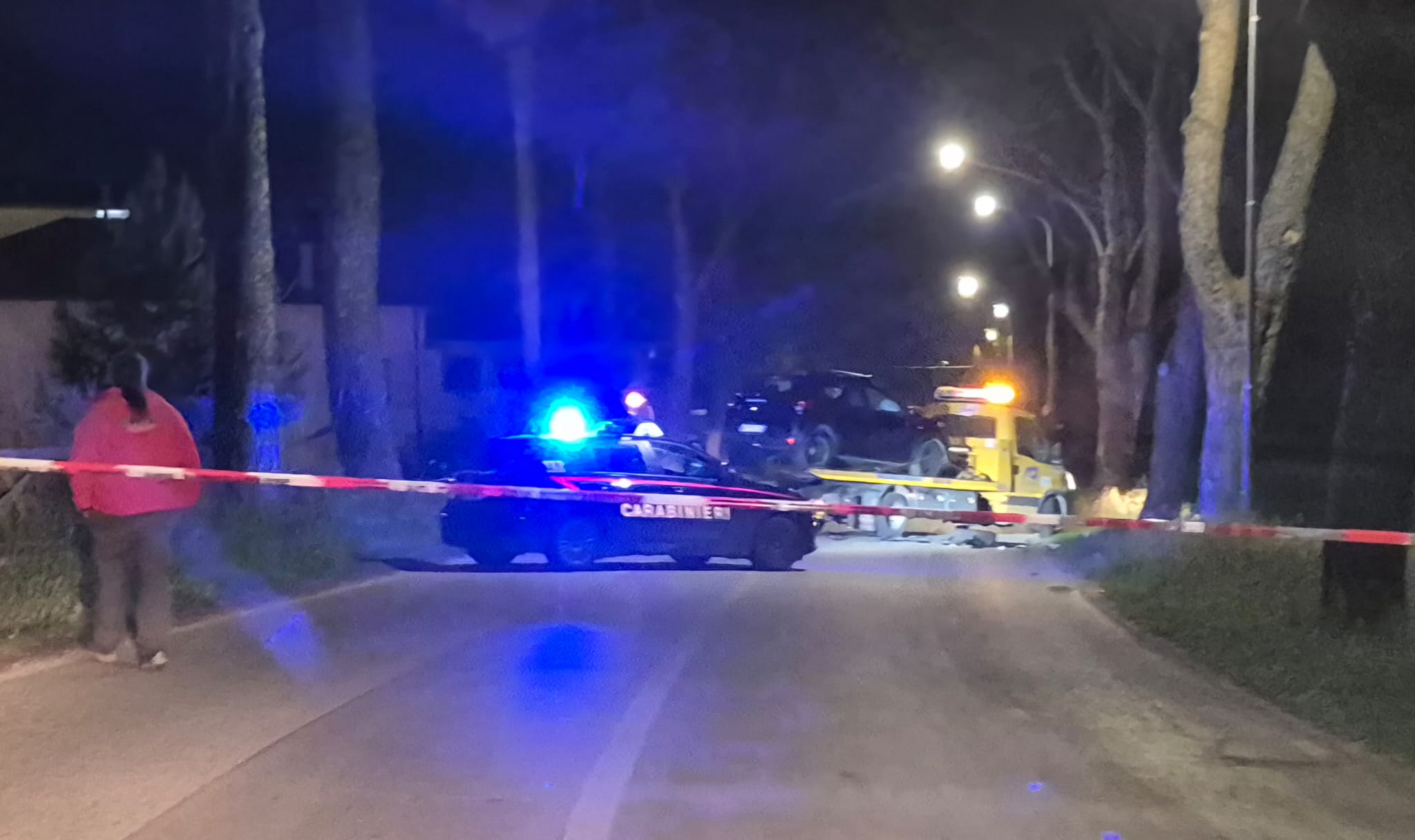 Frontale a Villa Rosa. ambulanza sul posto