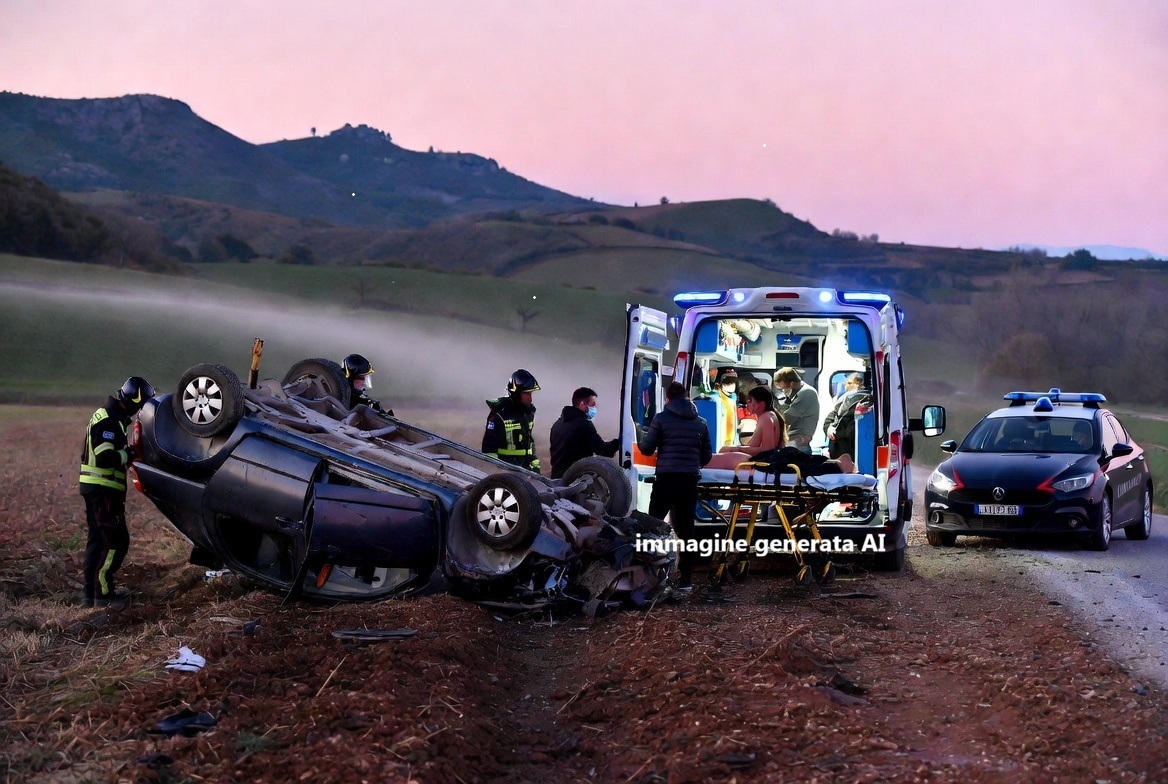 Alba tragica a Colonnella. Quattro ragazzi coinvolti in un incidente