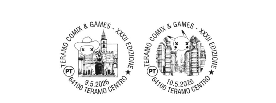Teramo Comix, Poste Italiane celebra la XXXII edizione con due bolli speciali