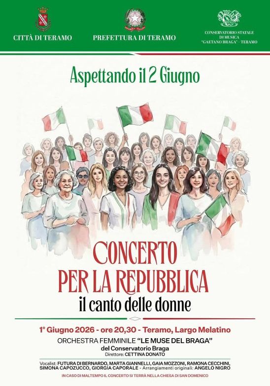 Teramo, la Festa della Repubblica si tinge di rosa con il Conservatorio “Braga”