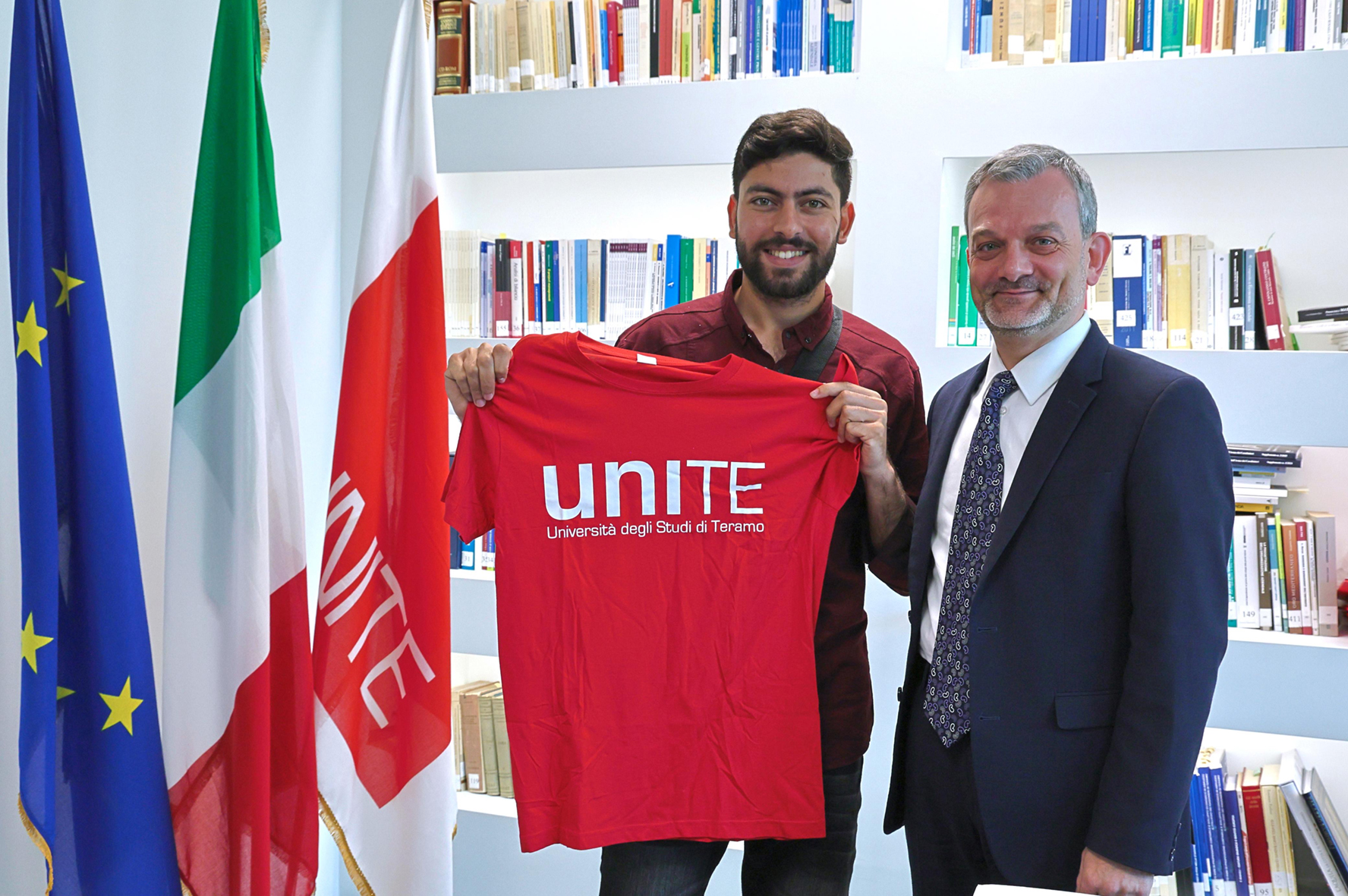 Da Gaza a Teramo: il Rettore Corsi accoglie lo studente Osama Mansour