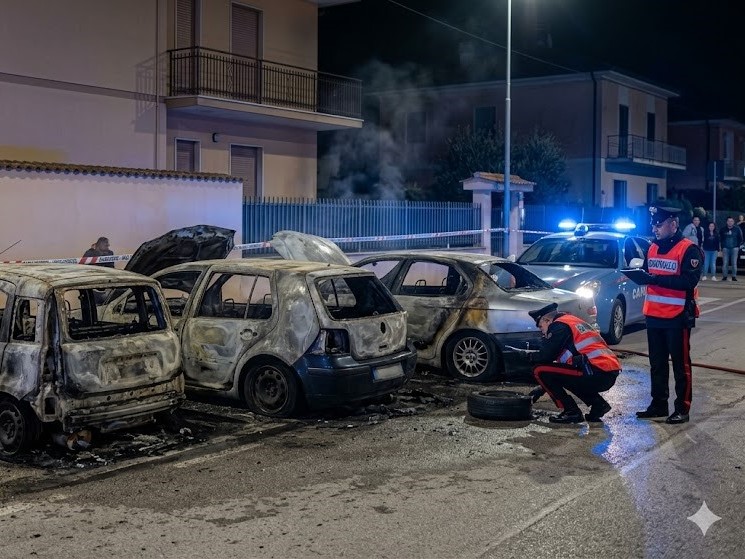 Storia di fiamme e gelosia: arrestato il presunto piromane di Pianella