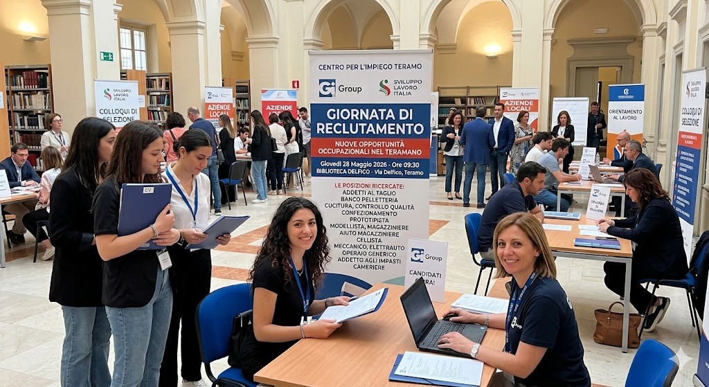 Offerte di lavoro nel Teramano: recruiting day organizzato dal Centro per l’impiego. Le figure richieste