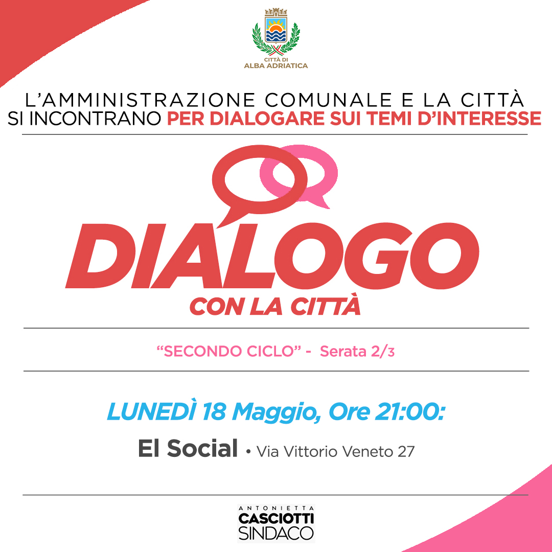 Alba Adriatica. Seconda serata di “Dialogo con la Città”