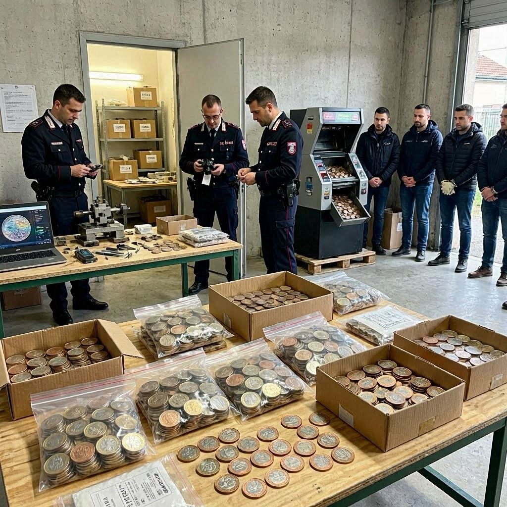 Dal Mondo. Smantellata zecca clandestina: Producevano monete da 2 euro a prova di controlli. Sequestrati 20mila pezzi