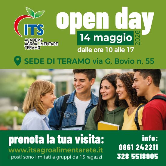 Porte aperte all’innovazione: l’Open Day dell’ITS Academy Agroalimentare Teramo