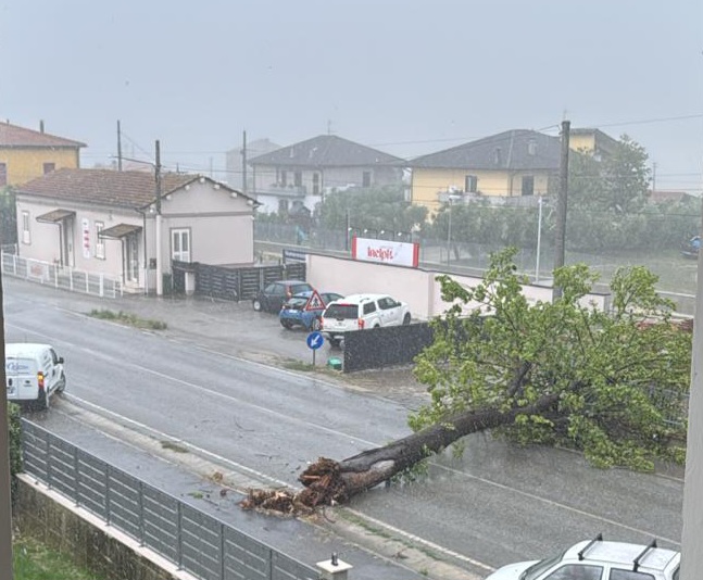 Maltempo nel Teramano: bomba d’acqua e grandine provocano caos e smottamenti