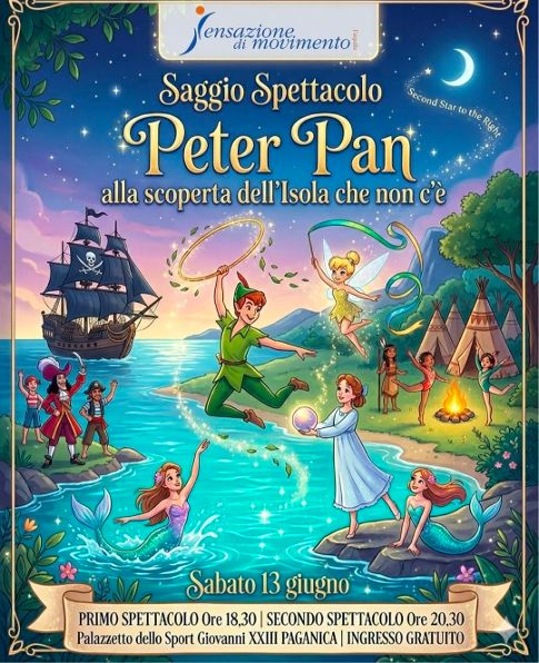 Ginnastica e teatro insieme nel saggio “Peter Pan” al Palasport di Paganica