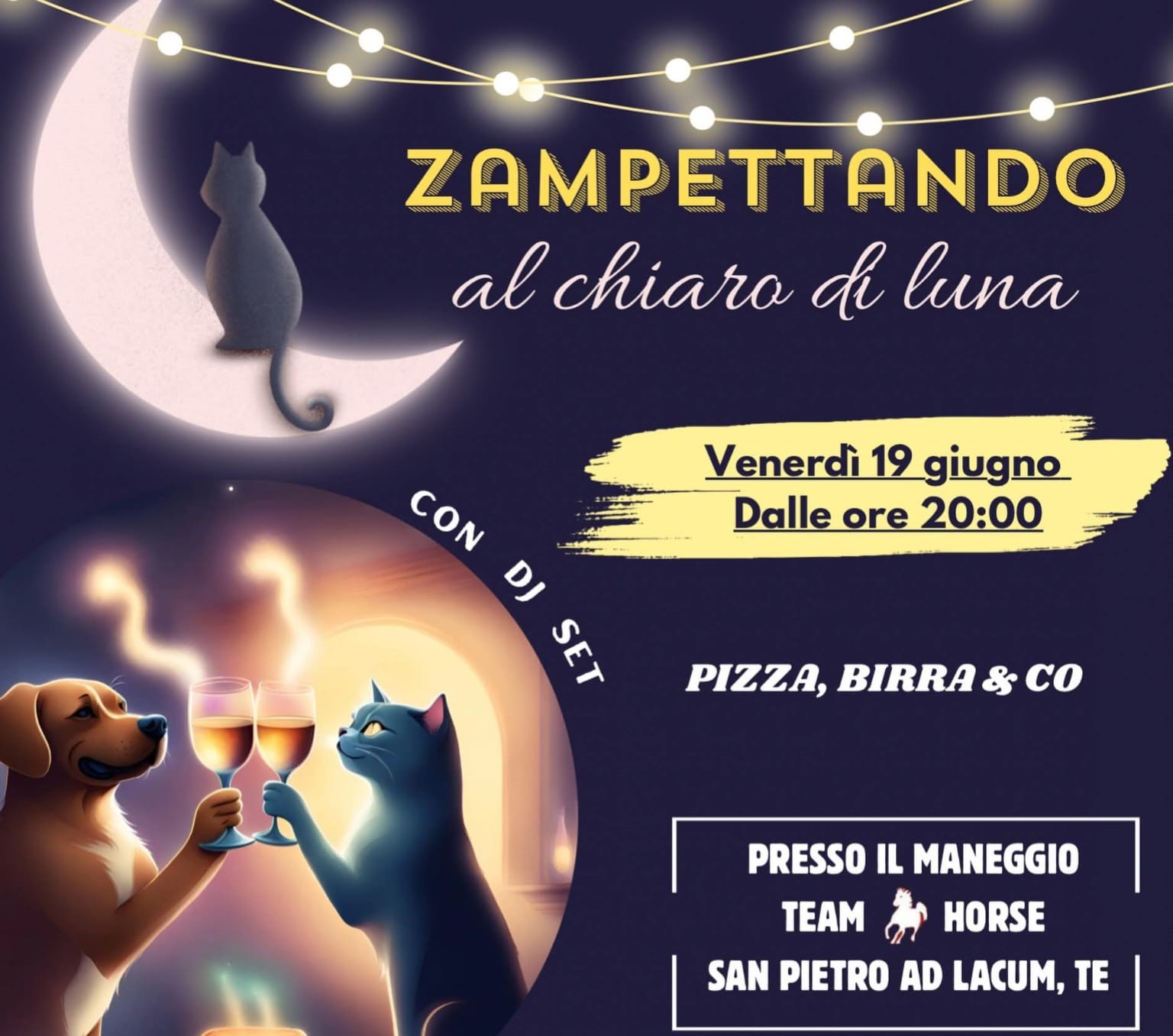 “zampettando al chiaro di luna”: torna la cena solidale della LIDA Teramo