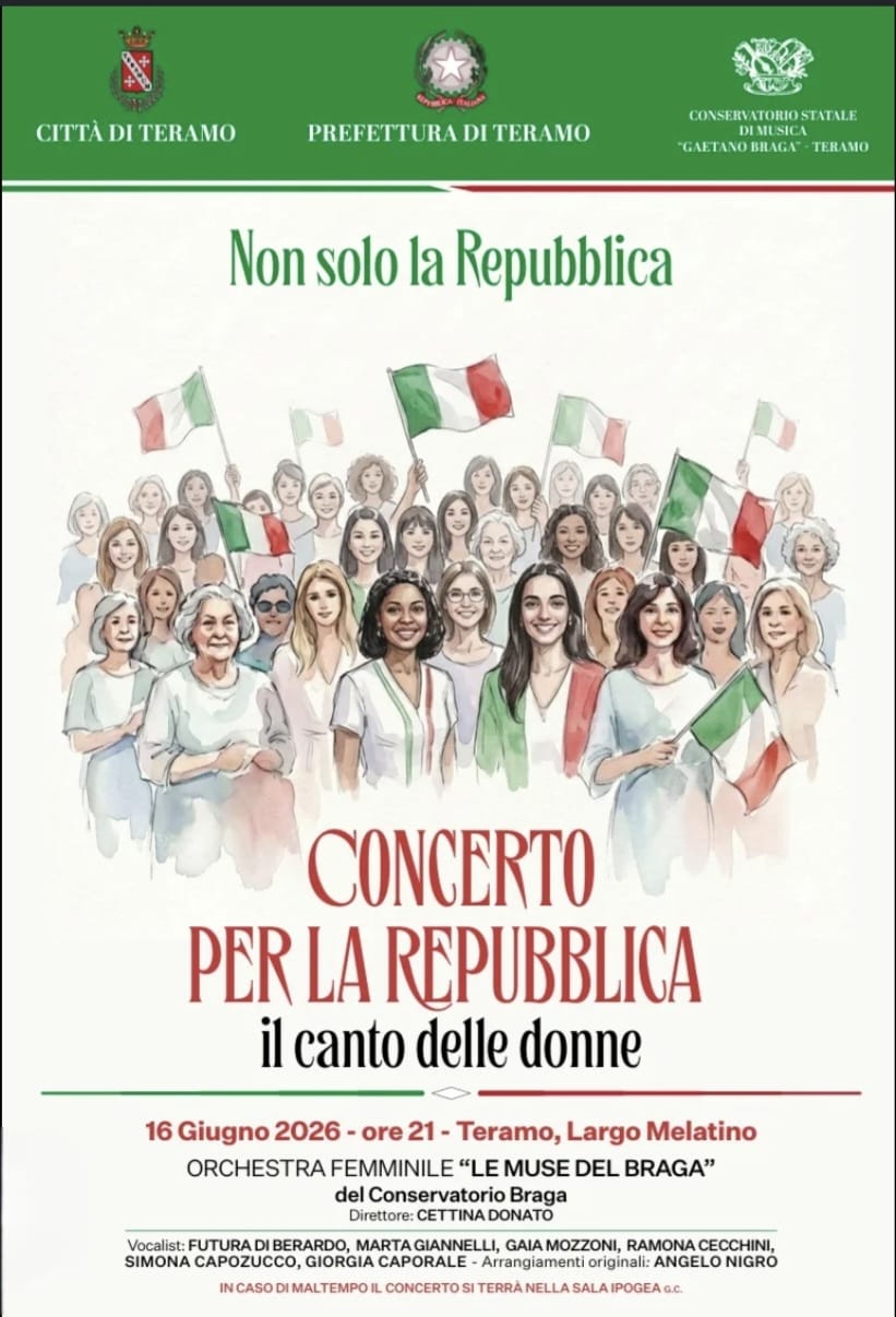Il concerto “Il Canto delle Donne” celebra Repubblica e memoria femminile. Appuntamento martedì pomeriggio in Largo Melatino