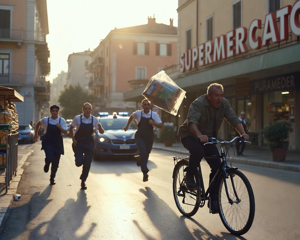 Accusato di furto in un supermercato, fugge in bici inseguito dai dipendenti e Bloccato dalla Polizia