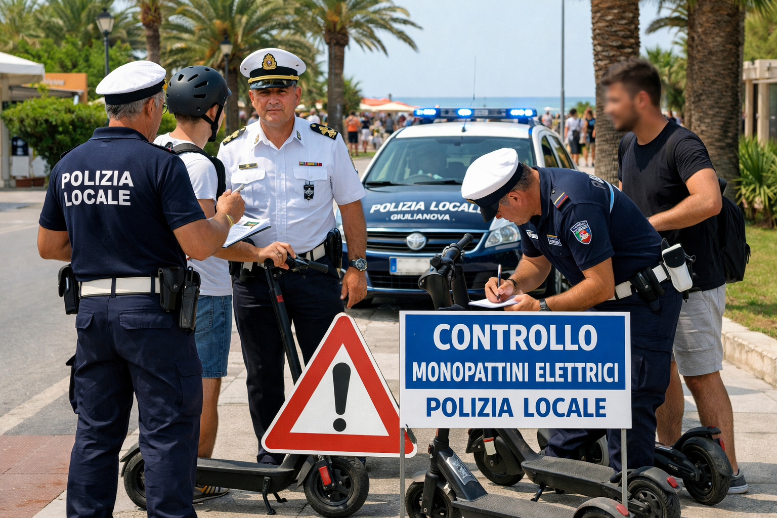 Bici taroccate e monopattini non a norma. A Giulianova la Polizia Locale ferma e sequestra. A teramo?