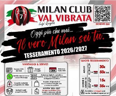 Milan Club Val Vibrata: al via il tesseramento e una giornata di sport a Nereto