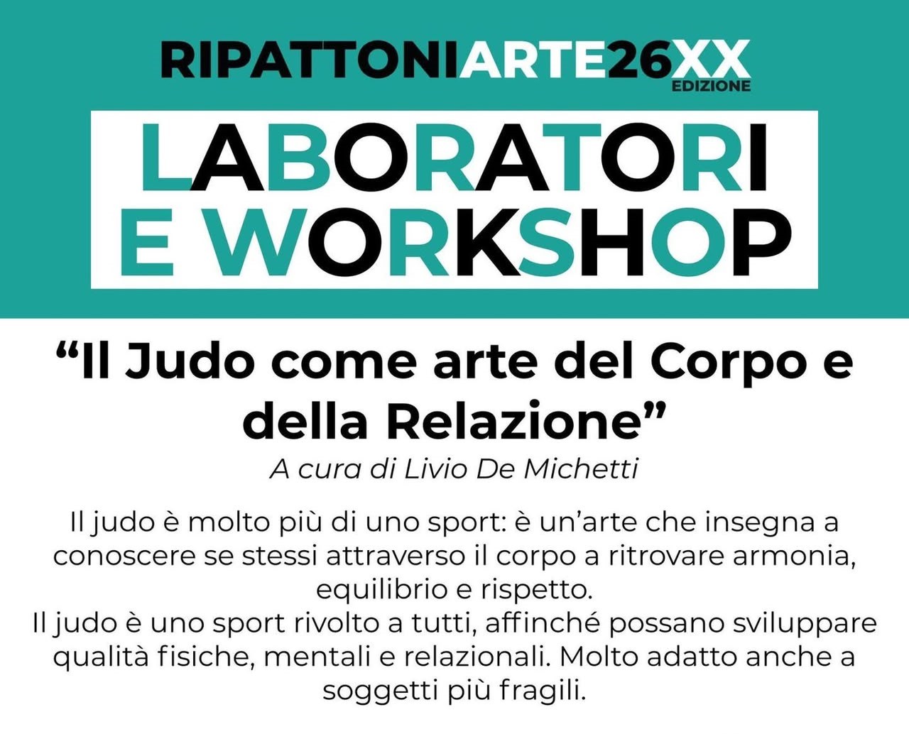 Il judo come arte e relazione: l’appuntamento a Palazzo Saliceti sabato 25 luglio