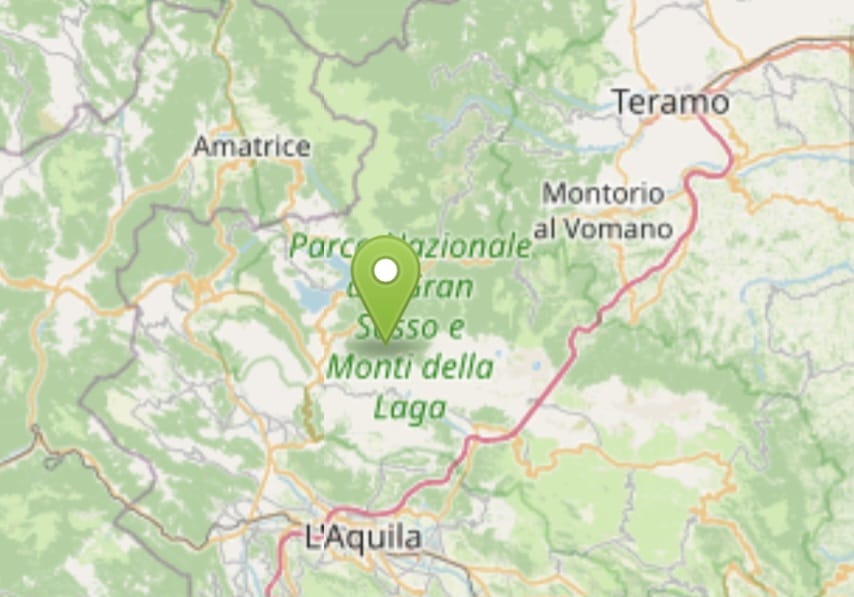Lieve scossa di terremoto a Crognaleto poco dopo le 12