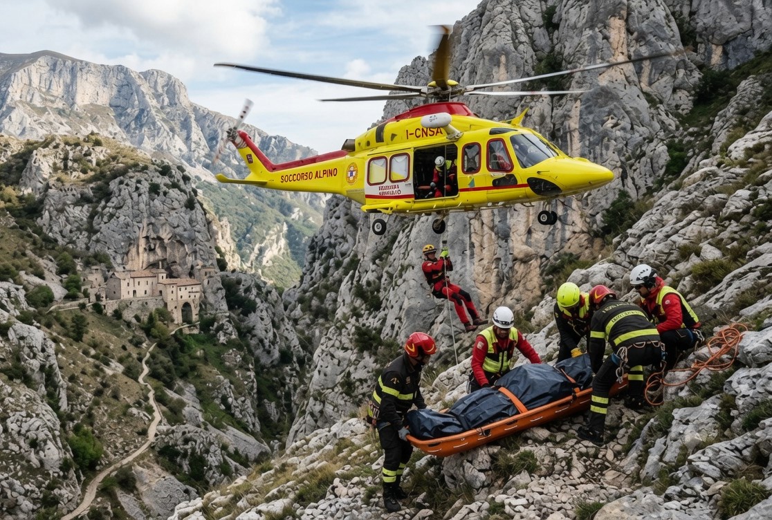 Muore escursionista 25enne sulla via dell’eremo di Sant’Angelo. Non dava notizie da ieri