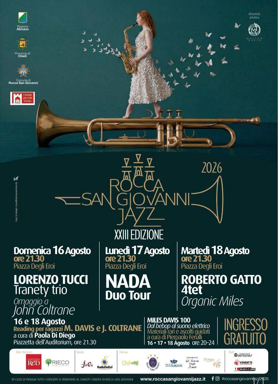 Rocca San Giovanni Jazz, tre giorni nel segno di Coltrane e Davis