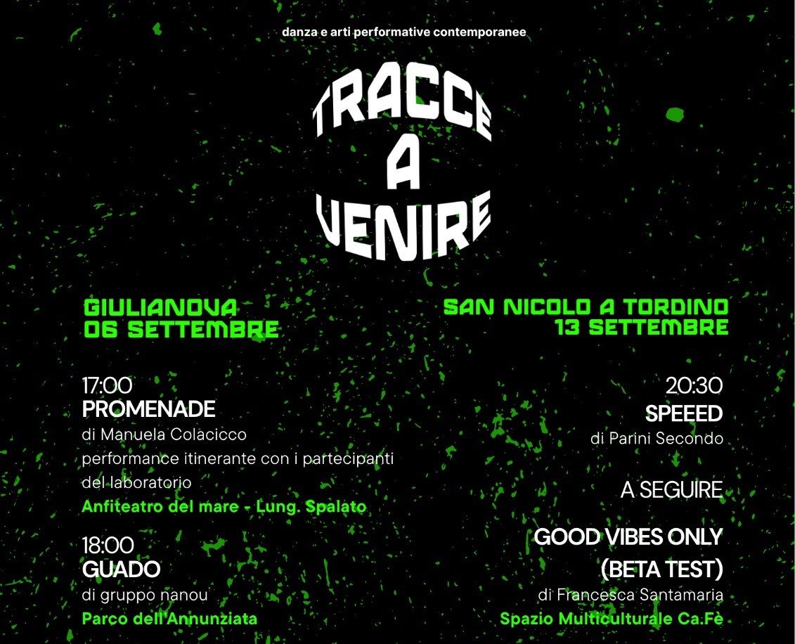 Danza e arti performative: torna il Festival “Tracce a Venire” dal 2 al 13 settembre