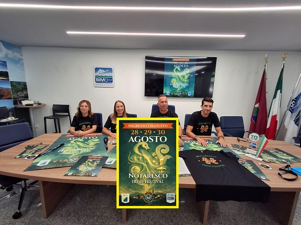 Notaresco. Tradizione celtica e gastronomia: Presentato l’Irish Festival con frecciate al Comune di Teramo per il suo evento organizzato tra “zanzare e cinghiali”