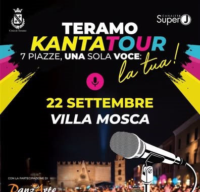 Stasera a Villa Mosca arriva Teramo KantaTour: appuntamento alle 21