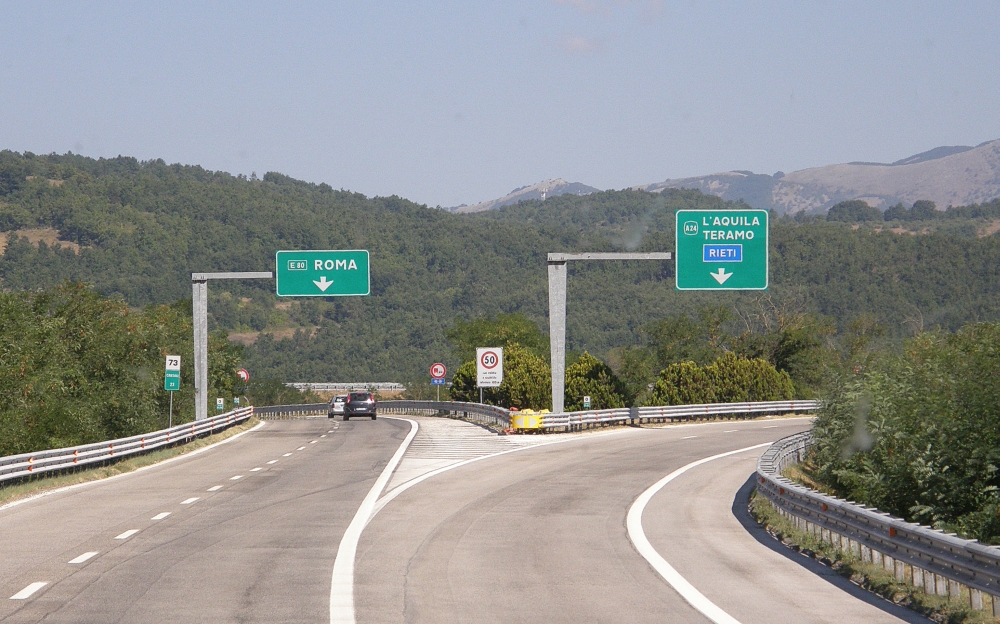 A25, Tra il 10 e il 12 settembre chiuso di notte lo svincolo di Chieti-Pescara