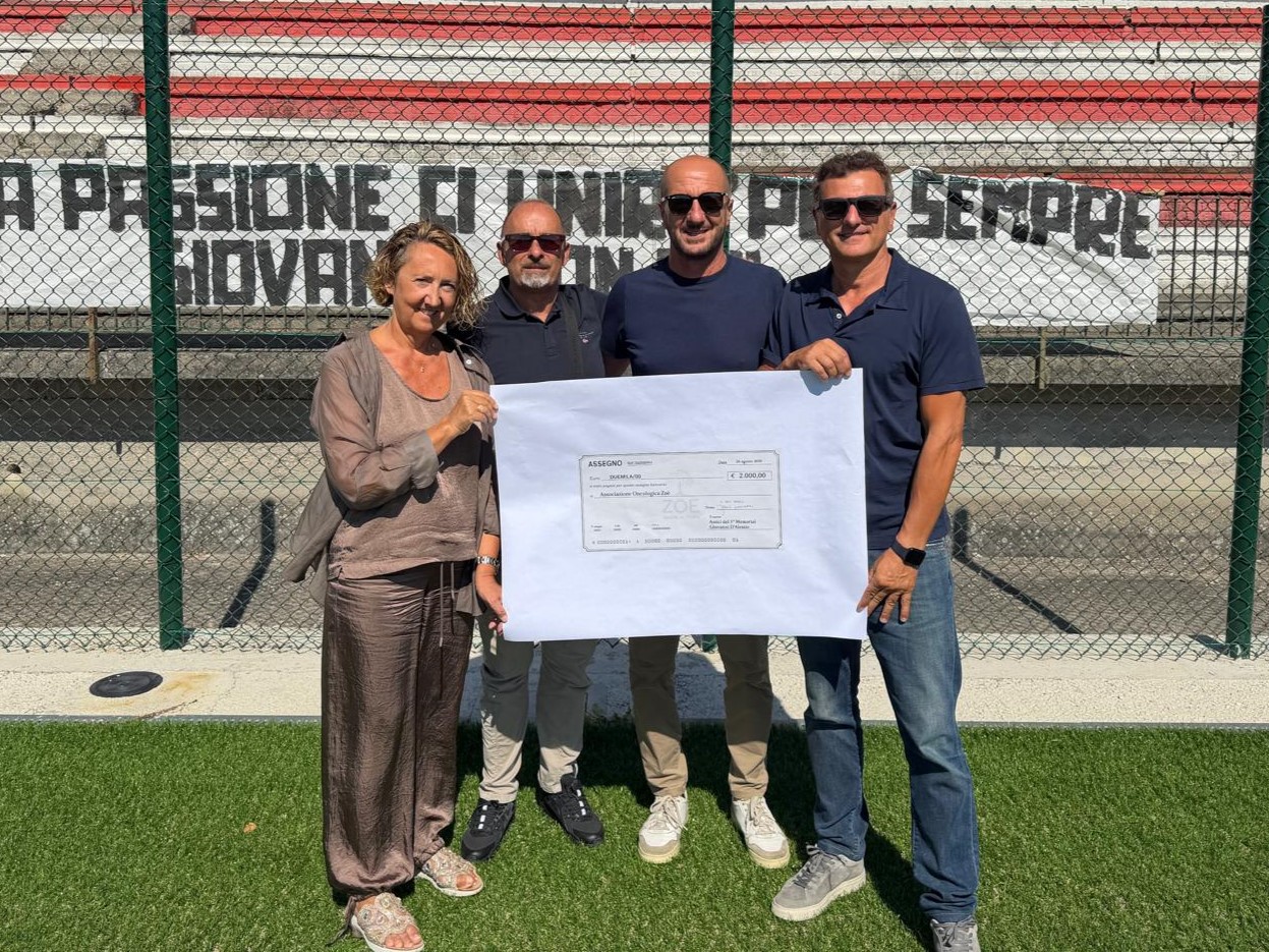 Consegnati 2.000 euro all’Associazione Oncologica Zoè dal Memorial Giovanni D’Alessio