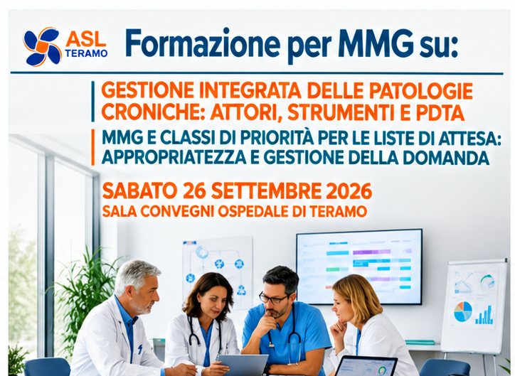 Asl di Teramo, ripartono gli incontri formativi dedicati ai medici di base