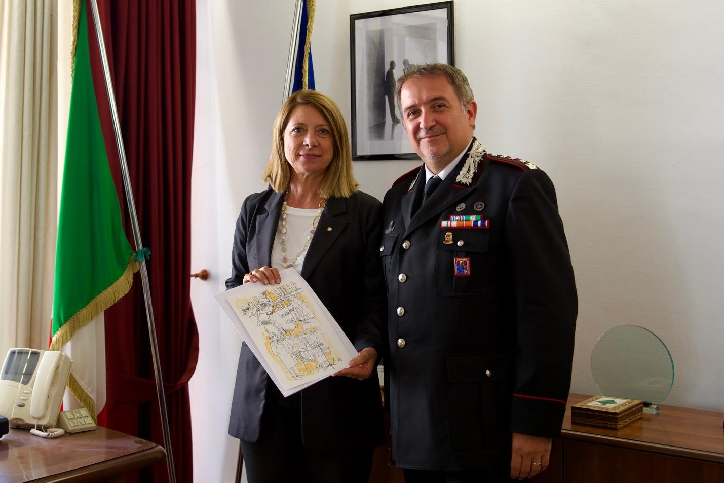 Il prefetto di Teramo Mariano, in visita al Comando Provinciale dei Carabinieri