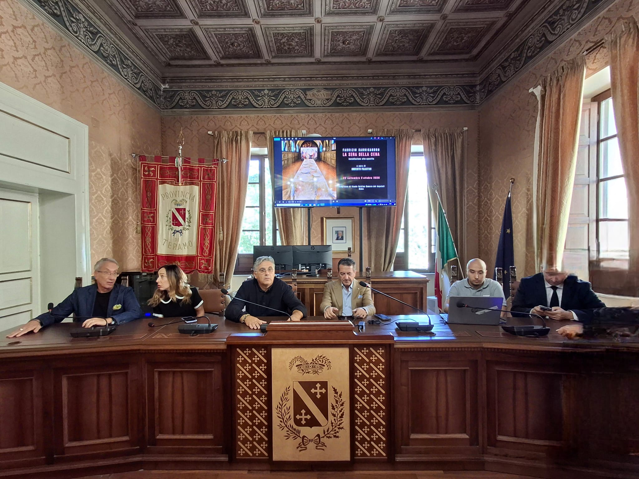 “La sera della cena” dell’artista teramano Sannicandro, in mostra a Montecitorio nella Sala del Cenacolo