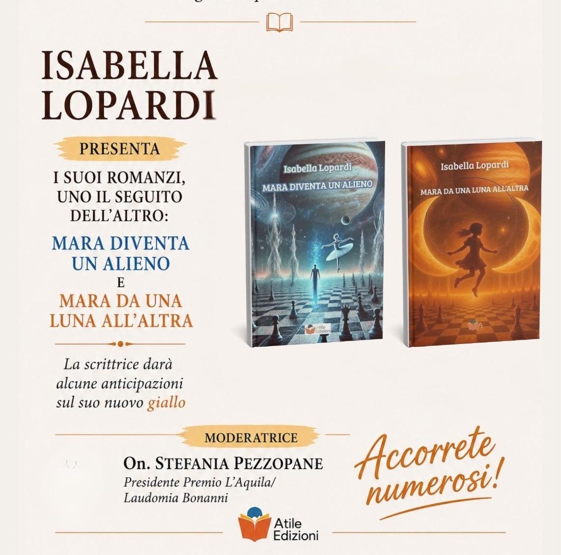 Isabella Lopardi presenta i suoi romanzi a Santo Stefano di Sessanio