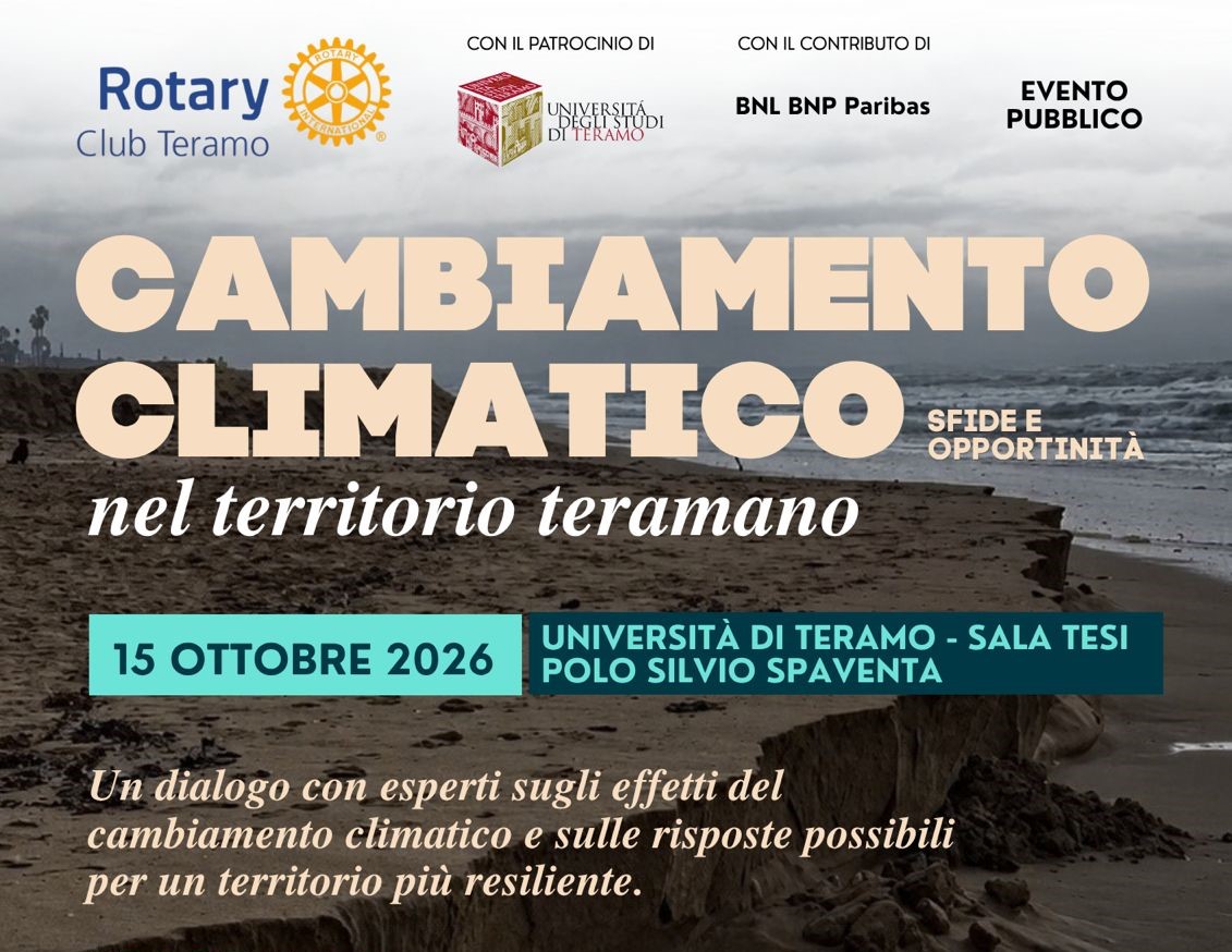 Rotary e Uni.Te insieme sul tema del cambiamento climatico. Se ne parlerà giovedì in un convegno